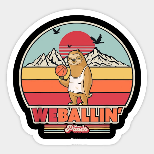 Sloth playing basketball Sticker by koshernext